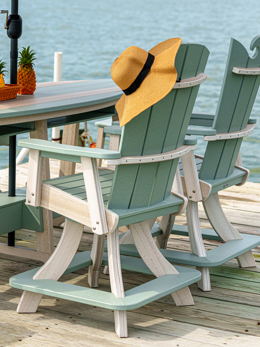 Amish OceanWavz Swivel Chair
Amish Made Poly Swivel Chair
Aruba Blue on SeaShell