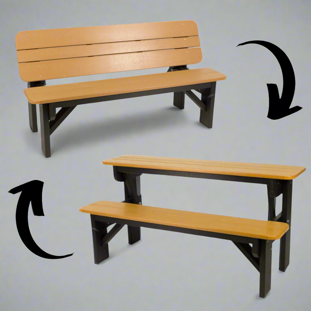 Levi Leisure 5' Table Bench Amish Poly Bench Table Front Facing