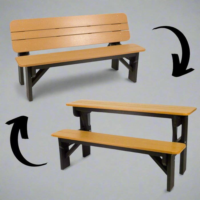 Levi Leisure 5' Table Bench Amish Poly Bench Table Front Facing