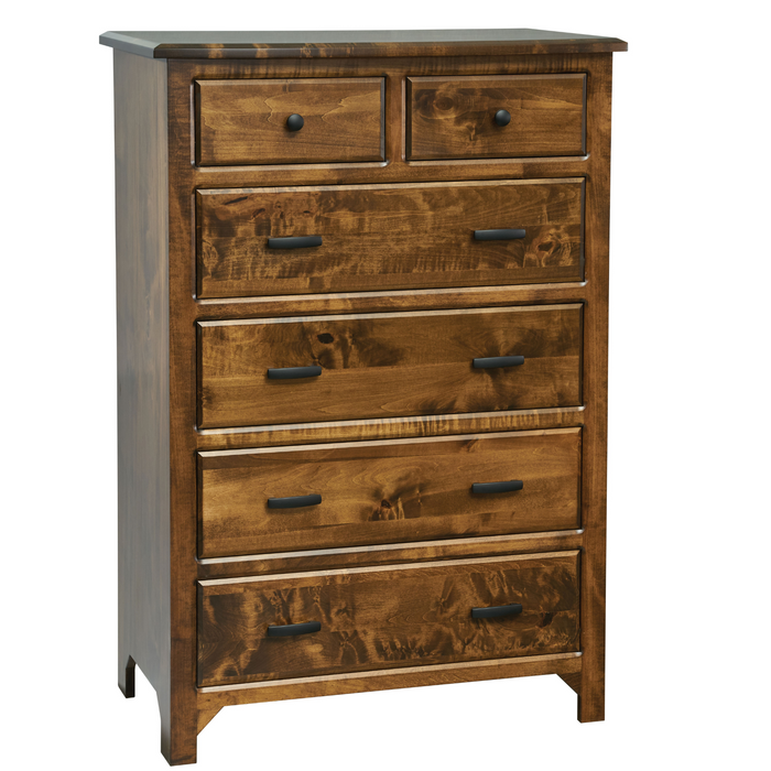 Amish Old World Chest of Drawers - J&M Woodworking - Amish Quarter Sawn White Oak Bedroom Set 