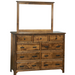 Amish Old World Mission Dresser & Mirror - J&M Woodworking - Amish Quarter Sawn White Oak Bedroom Set 