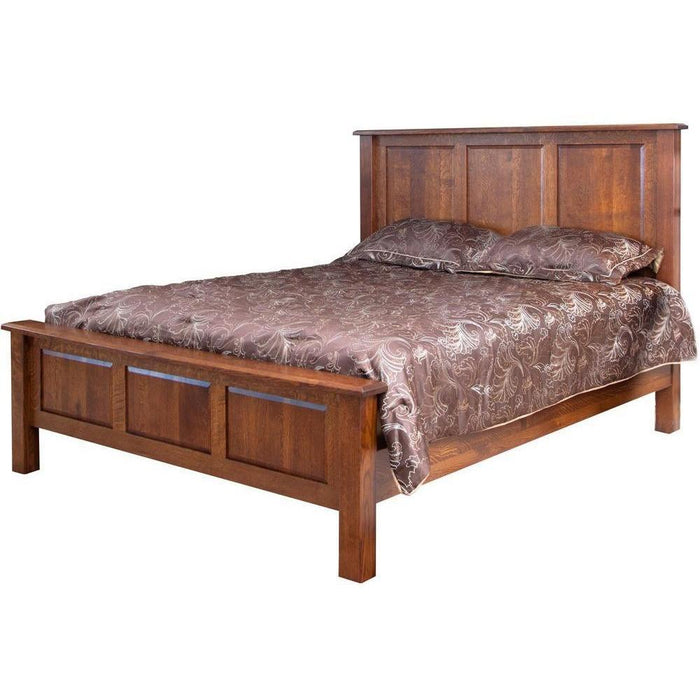 Amish Old World Mission Panel Bed - J&M Woodworking - Amish Quarter Sawn White Oak Bedroom Set 