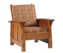 Amish Olde Shaker Chair- Quality Fabrications - Amish Made Craftsman Mission Style Living Room Chair - No Background