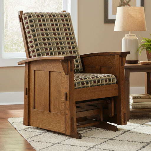 Amish Olde Shaker Glider - Quality Fabrications - Amish Made Craftsman Style Glider 