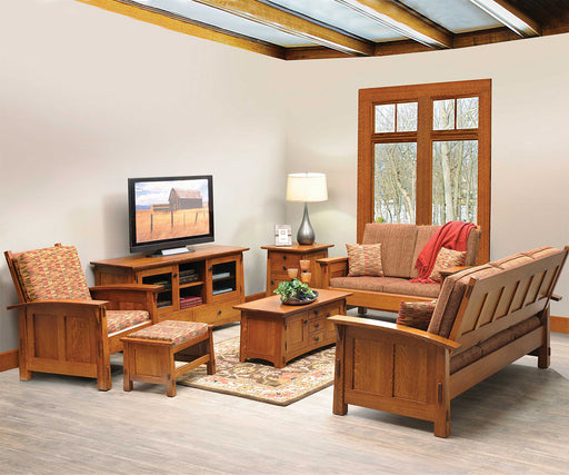 Amish Olde Shaker Living Room Group - Quality Fabrications - Amish Made Craftsman Mission Style Living Room Furniture
