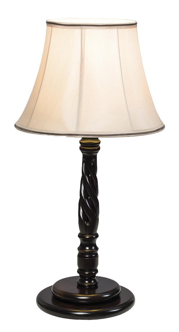 Open Rope Table Lamp Open Rope Desk Lamp Amish Made Front Facing