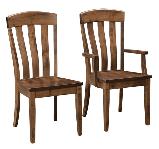 Amish Oregon Dining Chair - Rough Sawn - Side Chair & Arm Chair