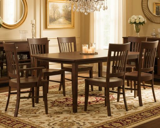 Amish Ottawa Dining Set - Shaker Leg Table - Formal Amish Dining Set - Solid Cherry wood