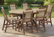 Amish Oval 44" x 72" Bentpoly Counter Dining Set with Poly Bentwood Counter Dining Chairs