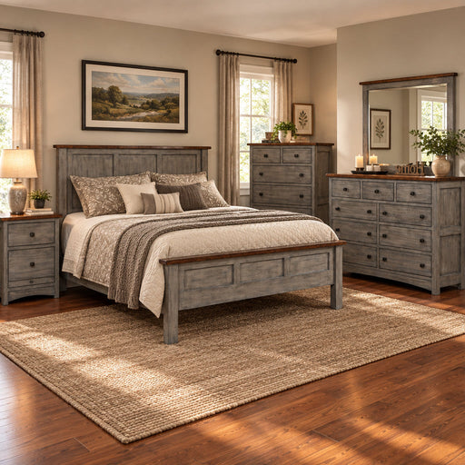 Amish PA Mission Bedroom Set - 5-Pc. Amish Contemporary Bedroom Set - Solid Maple Amish Bedroom - In Bedroom Photo