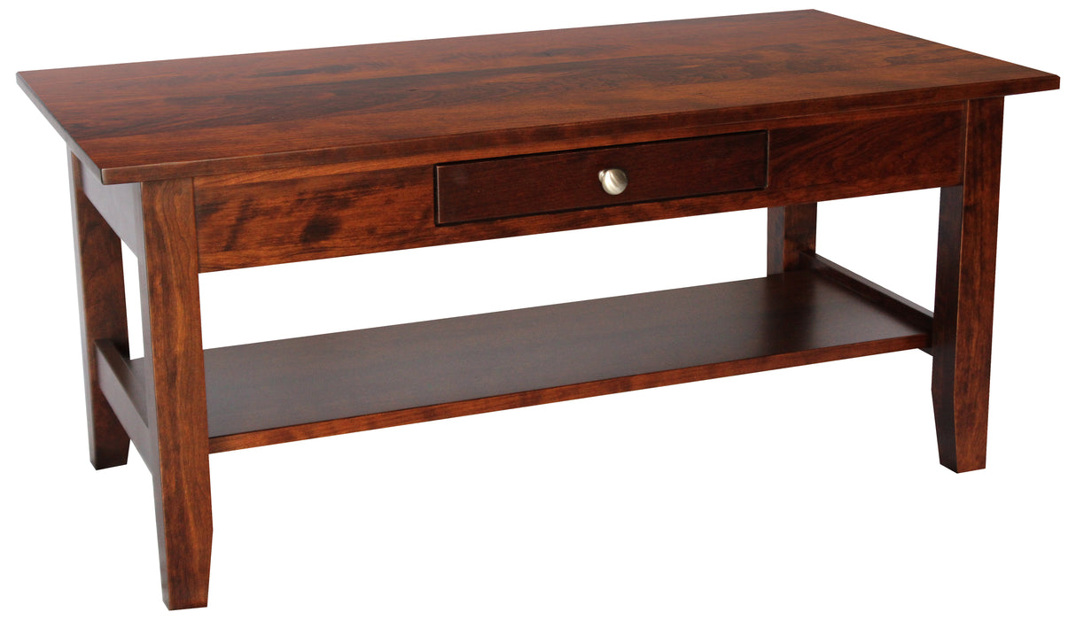Amish Parkview Coffee Table - Amish Contemporary Coffee Table - Solid Cherry Coffee Table - Ashery Woodworking