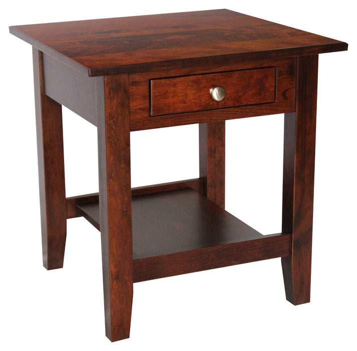 Amish Parkview End Table - Amish Contemporary End Table - Solid Chery End Table - Ashery Woodworking