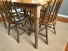 Amish Plain Turned Leg Dining Set Country Leg Dining Table Solid Oak with OCS 102 Fruit Wood Stain