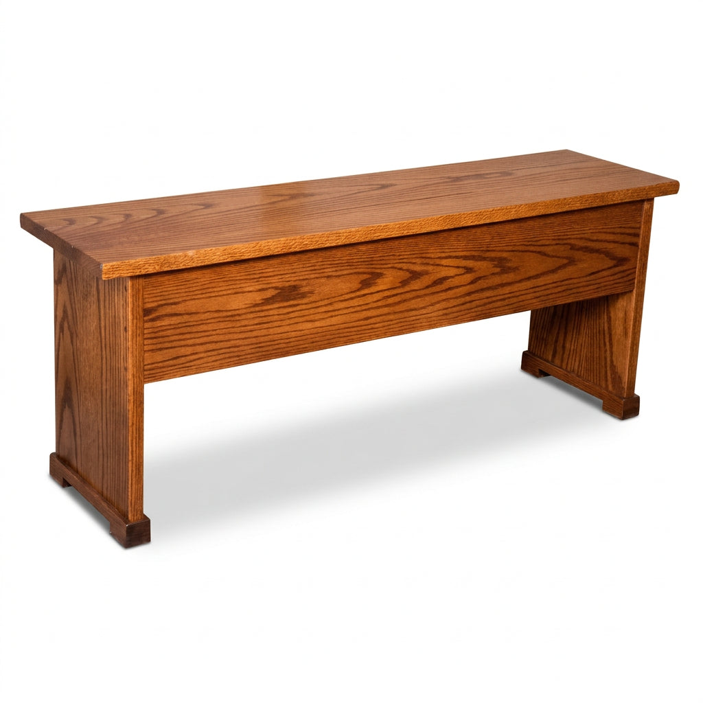 Amish Plank Top Storage Bench - Multiple Sizes Storage Benches No Back Farmhouse