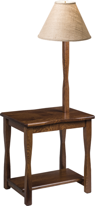 Plymouth Lamp End Table Amish Made Front Facing