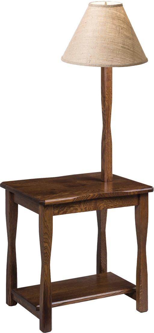 Plymouth Lamp End Table Amish Made Front Facing