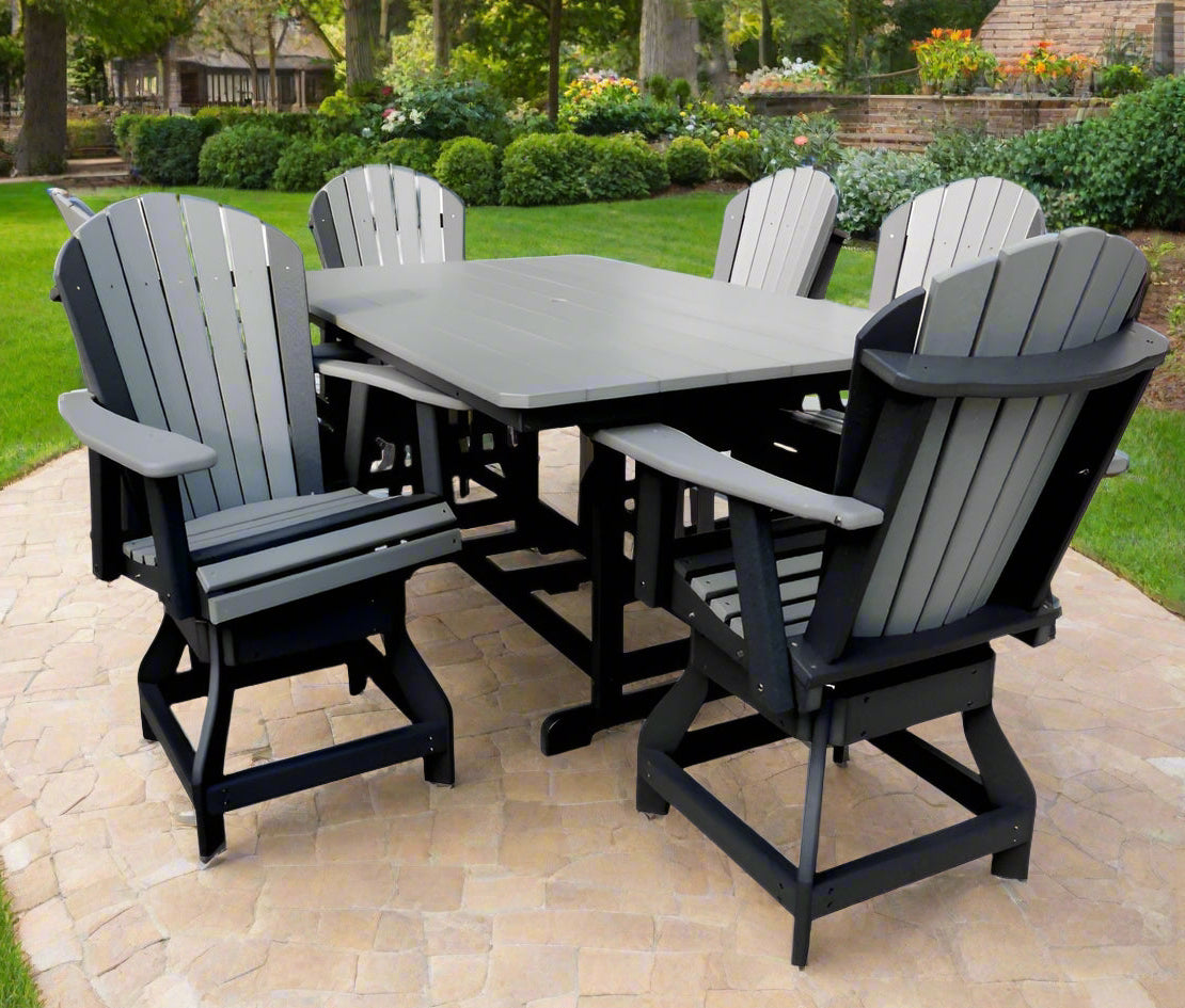 Amish_Poly_44_x_72_Counter_Table_and_Swivel_Adirondack_Chair_Set_Levi_Leisure_Poly_Outdoor_Furniture