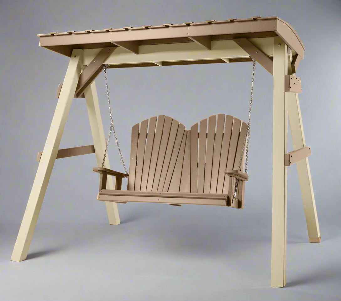 Amish Poly 4 Foot Adirondack Swing with A Frame Swing Holder
