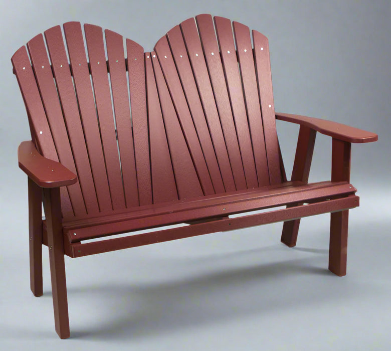 Levi Leisure Poly Adirondack Bench Amish Poly Outdoor Adirondack Bench Front Facing