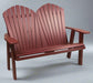 Levi Leisure Poly Adirondack Bench Amish Poly Outdoor Adirondack Bench Front Facing