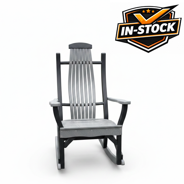 Amish Poly Bentstyle Rocker -In Stock
Dark Gray on Black