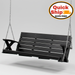 Amish Poly Galaxy X Swing All Black Swing Hershey Way Modern Porch Swing Polywood 