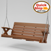 Amish Poly Galaxy X Swing Antique Mahogany Embossed Poly Swing Hershey Way Modern Porch Swing Polywood