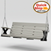 Amish Poly Galaxy X Swing Light Grey on Black Swing Hershey Way Modern Porch Swing Polywood