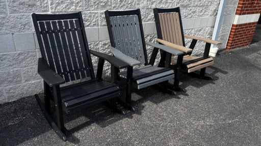 Amish Poly Mission Backed Rocking Chair Mission Style Rocker 