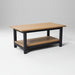 Amish Poly Mission Coffee Table with Square Leg Antique Mahogany on Black