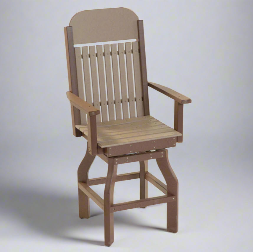 Amish Poly Mission Counter Swivel Dining Chair Luxcraft Poly Berlin Gardens Rabers Poly Furniture