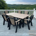 Amish Poly Outdoor Adirondack Dining Set with Seating for 6