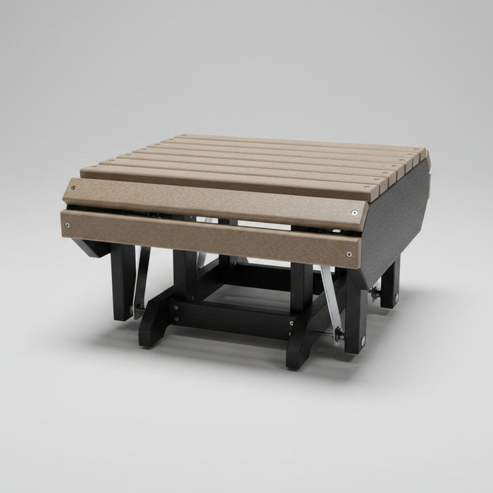 Amish Poly Outdoor Gliding Ottoman Hogback Poly Furniture Adirondack Ottoman 