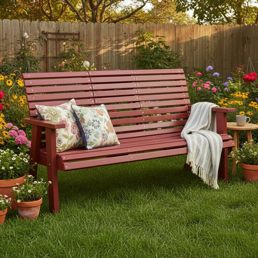 Amish Poly Rollback Bench Levi Leisure Poly Furniture - Main Image with Background