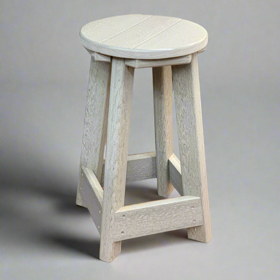 Levi Leisure Round Barstool Amish Poly Round Barstool Front Facing