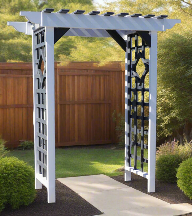 Amish Poly Arbor Amish Built Poly Outdoor Walk Through Arbor Front Facing