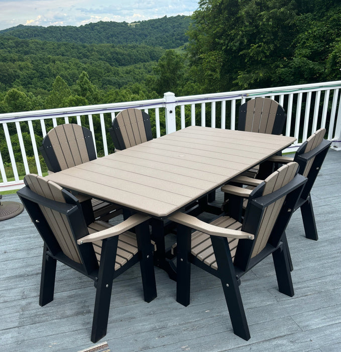 Amish Poly Adirondack Dining Set With Accents Outdoor No Price