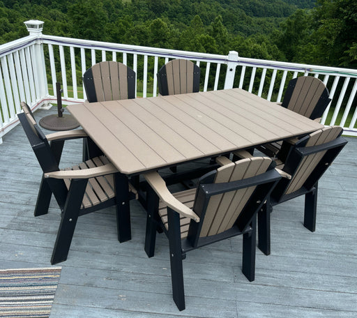 Amish Poly Adirondack Dining Set With Accents Outdoor No Price