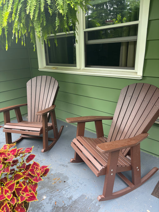 Amish Adirondack Rocking Chair Set Outdoor No Price