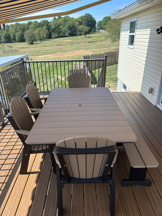 Amish Adirondack Table Set With Bench Outdoor No Price