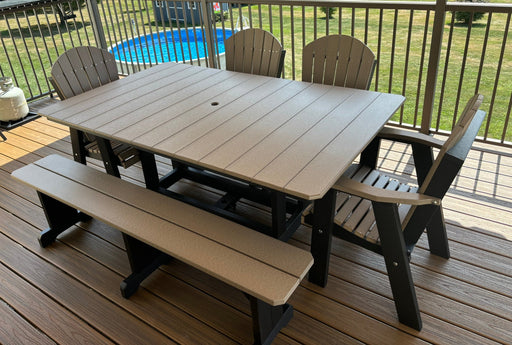 Amish Adirondack Table Set With Bench Outdoor No Price