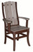 Amish Polywood Galveston Arm Chair - Weatherwood on Brown