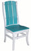 Amish Polywood Galveston Dining Chair - Aruba Blue on White