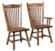 Amish Post Mission Dining Chair - Rough Sawn - Side & Arm Chair
