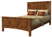 Amish Postal Deluxe Contemporary Bed in Michaels Stain on Quarter Sawn white Oak