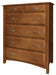 Amish Postal Deluxe Chest of Drawers Contemporary Style in Michaels Stain on Quarter Sawn white Oak