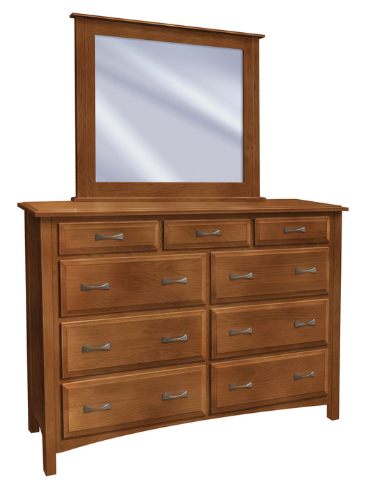 Amish Postal Deluxe Dresser Contemporary Style in Michaels Stain on Quarter Sawn White Oak