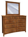 Amish Postal Deluxe Dresser Contemporary Style in Michaels Stain on Quarter Sawn White Oak