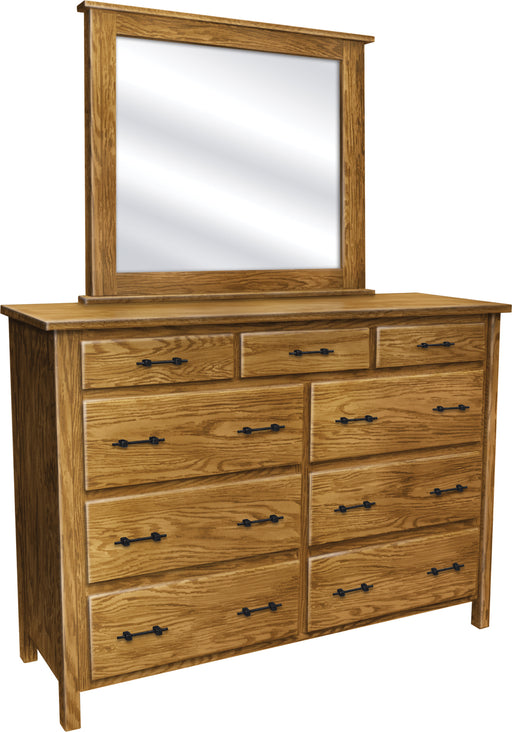 Amish Postal High Dresser in Seely Stain on Oak wood Contemporary Style