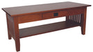 Amish Prairie Mission Coffee Table - Amish Craftsman Mission Coffee Table - Solid QSWO Coffee Table - Ashery Woodworking